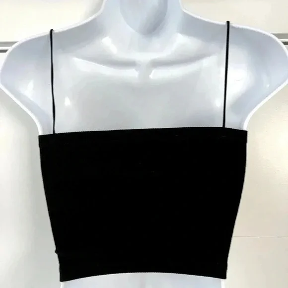 Zara/💰2 FOR $10💰Black ribbed crop top/ Size US S - Picture 7 of 9